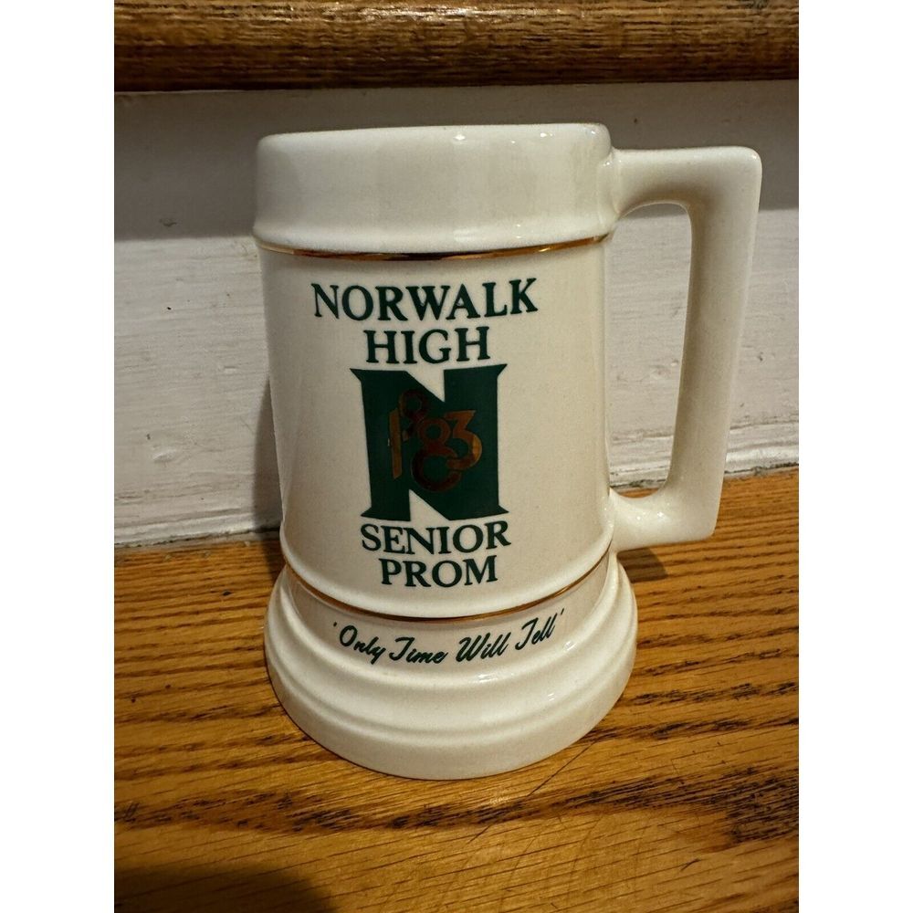 Vintage Norwalk High School Senior Prom 1983 Mug/stein/cup‎ Connecticut Heavy